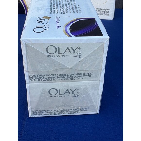 Lot of 4 Olay Body Age Defying Moisturizing Beauty Bar Soap 2 Pack New Old Stock - Picture 3 of 4